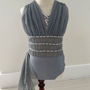 Dance Costume - CH LG - Leotard Grey / Stoned